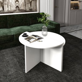 Hanah Home Dolunay - Mesa de centro blanca de dos piezas